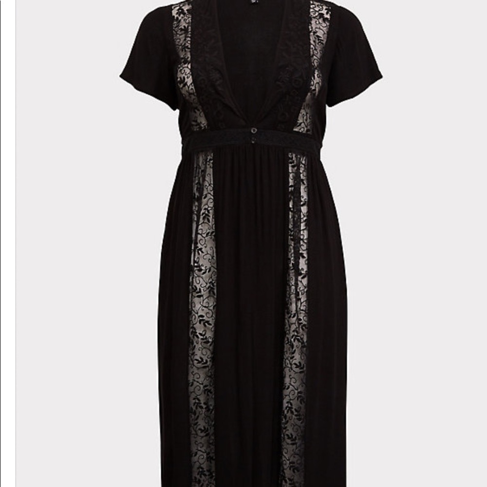 BLACK MIXED KIMONO DUSTER